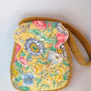 Vintage Carpet Bags Of America Floral Pattern Shoulder Purse